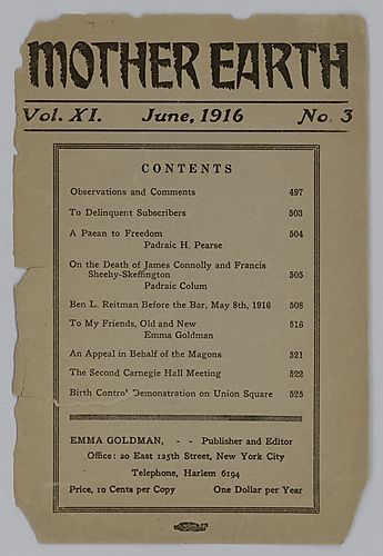 Mother Earth, Vol. XI No. 3