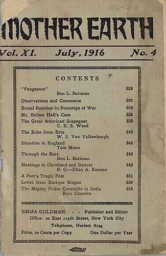 Mother Earth, Vol. XI No. 4