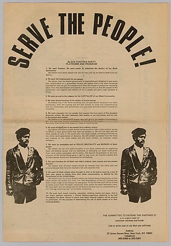 "Serve The People" Black Panther Flyer