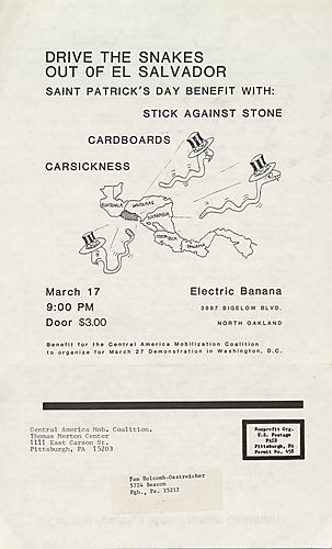 Drive the Snakes Out of El Salvador; St. Patrick's Day Benefit Flyer