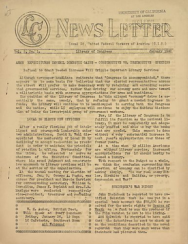 LC News Letter Vol. 3, No. 1