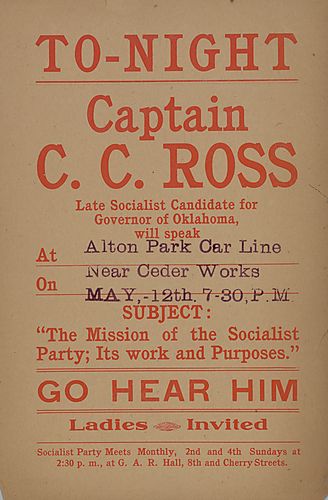 To-Night Captain C.C. Ross Flyer