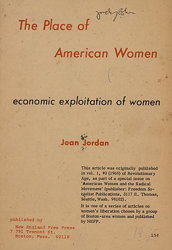 "The Place of American Women" Pamphlet