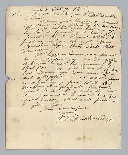H. H. Brackenridge to Andrew Watson