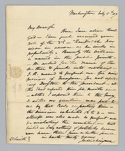 James Wilkinson to Samuel H. Smith