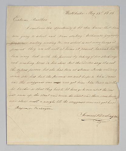 Samuel Darlington to Benjamin Darlington