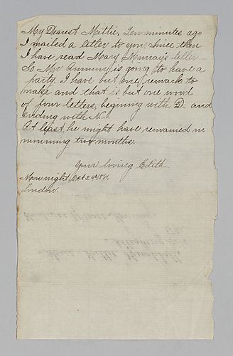 Edith Darlington to Mittie Hemphill, London