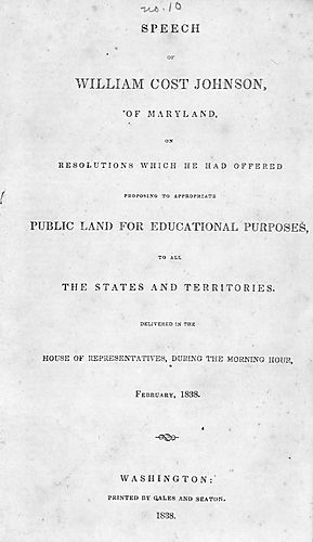 Speech of William Cost Johnson