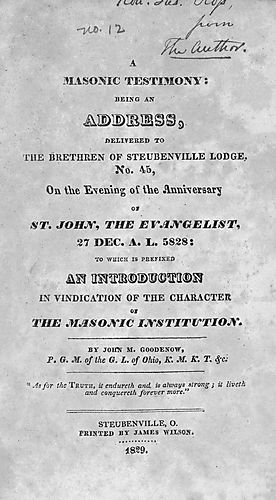 masonic testimony