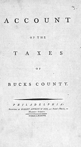 Account of the taxes of Bucks County
