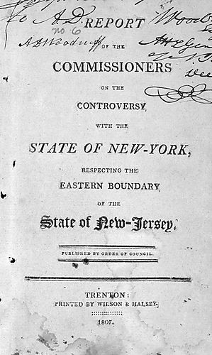 Report of the commissioners on the controversy with the state of New-York, respecting the eastern boundary of the state of New-Jersey