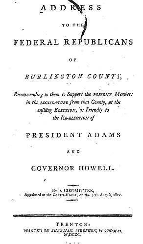 Address to the Federal Republicans of Burlington County