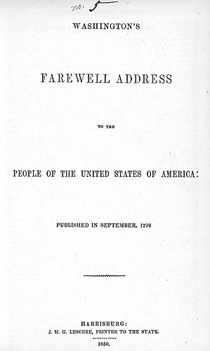 Washington's farewell address to the people of the United States of America
