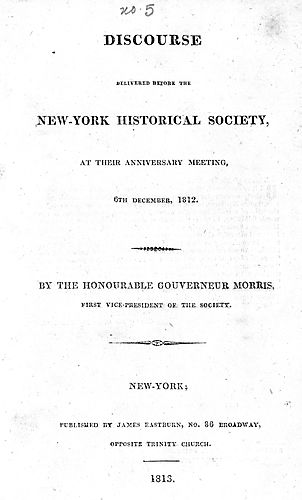 Discourse delivered before the New-York Historical Society, at their anniversary meeting, 6th December, 1812
