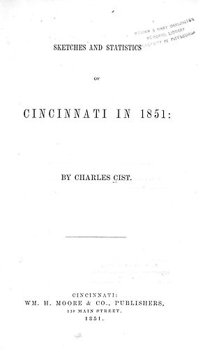 Sketches and statistics of Cincinnati in 1851