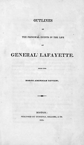 Outlines of the principal events in the life of General Lafayette