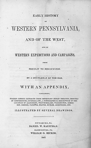 Early history of western Pennsylvania