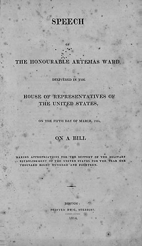 Speech of the Honourable Artemas Ward