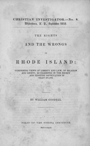 rights and wrongs of Rhode Island