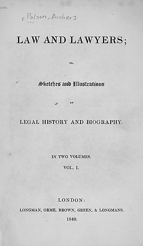 Sketches and illustrations of legal history and biography