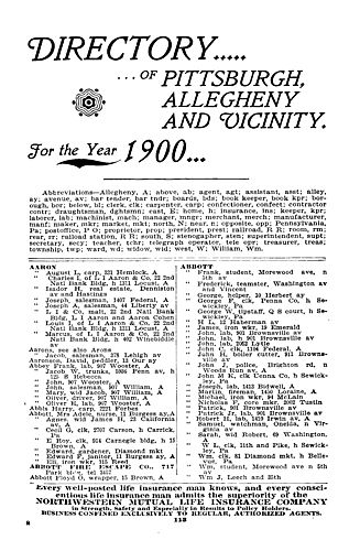 Pittsburgh and Allegheny directory