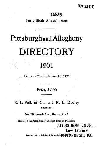 Pittsburgh and Allegheny directory