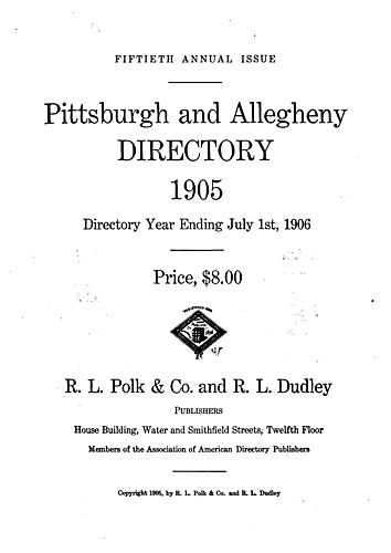 Pittsburgh and Allegheny directory