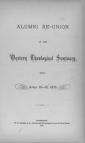 Alumni reunion of the Western Theological Seminary
