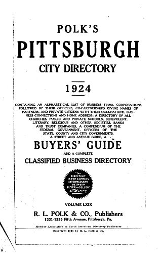 Polk's Pittsburgh city directory