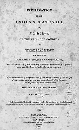 Brief view of the friendly conduct of William Penn towards them in the early settlement of Pennsylvania