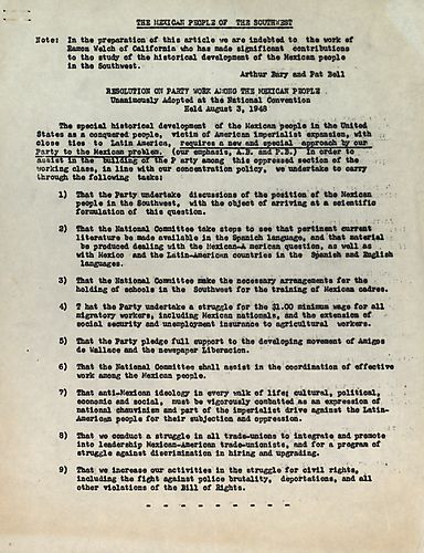 "The Mexican People of the Southwest"