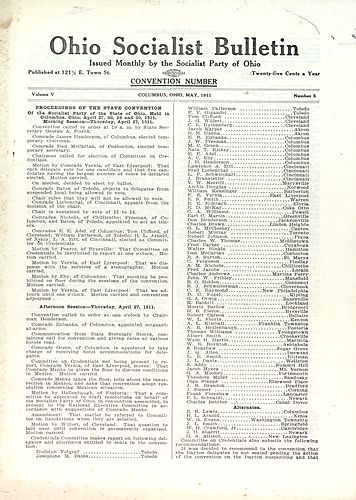 Ohio Socialist Bulletin