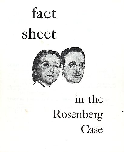 "Fact Sheet in the Rosenberg Case" Pamphlet