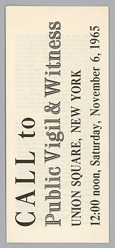 "Call to Public Vigil and Witness" Flyer