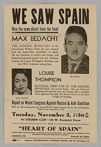 "We saw Spain" IWO meeting flyer