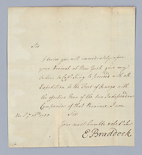 Edward Braddock to --