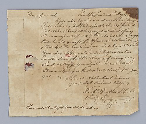 Richard Butler to Benjamin Lincoln