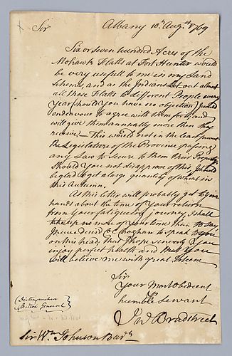John Bradstreet to Sir William Johnson