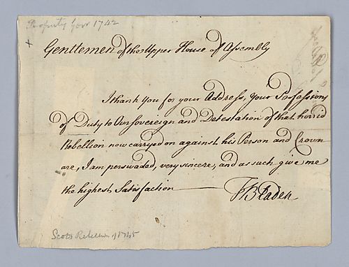 Thomas Bladen to Gentlemen of the Upper House of Assembly