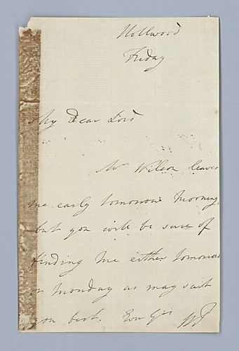 [William Pitt the Younger] to "My dear Lord,"