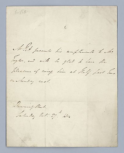 William Pitt the Younger to [Mr. Taylor]