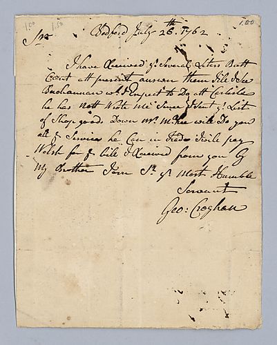 George Croghan to James Harris