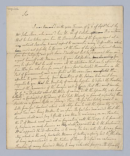 Benjamin Chew to Thomas Penn