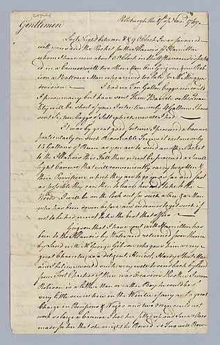 John Campbell to [Baynton, Wharton & Morgan]