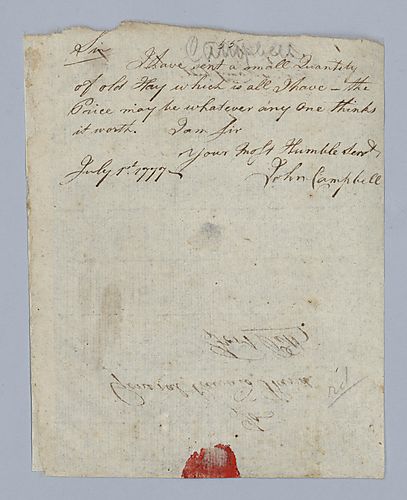 John Campbell to Edward Hand