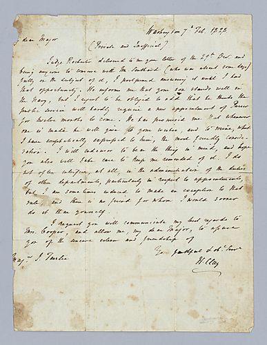 Henry Clay to Major James Fairlie