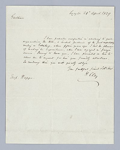 Henry Clay to Messr. Rapp