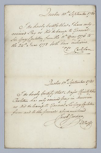 Christopher Carleton and Jacob Jordan, Certification of pay