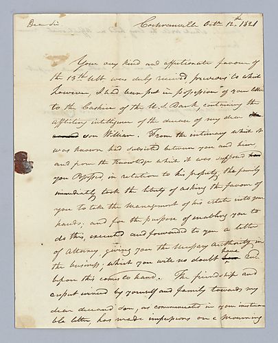 David Cochran to William Croghan Jr.