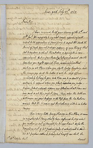 Thomas Gage to Sir William Johnson